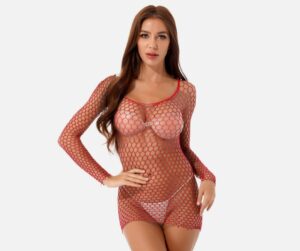Fishnet Mini Dress See Through Skirt
